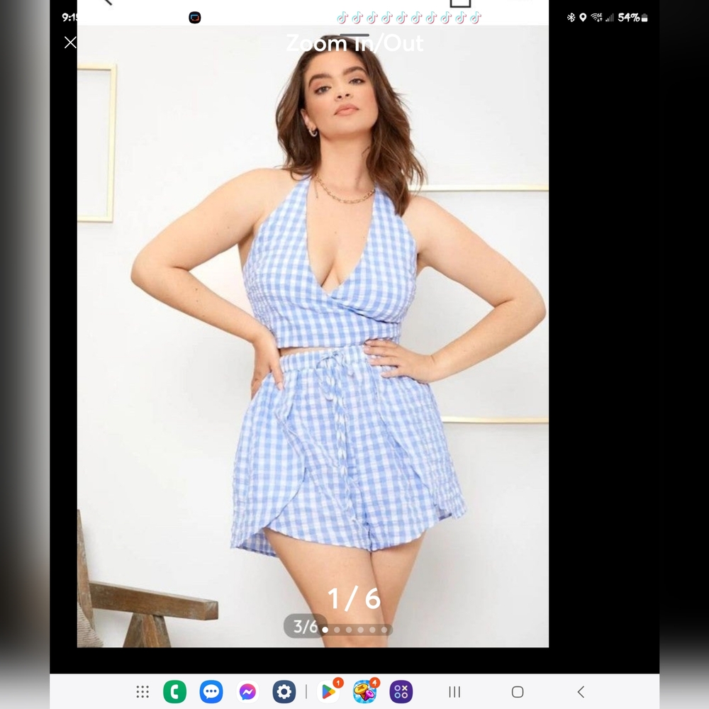 Plus size short set